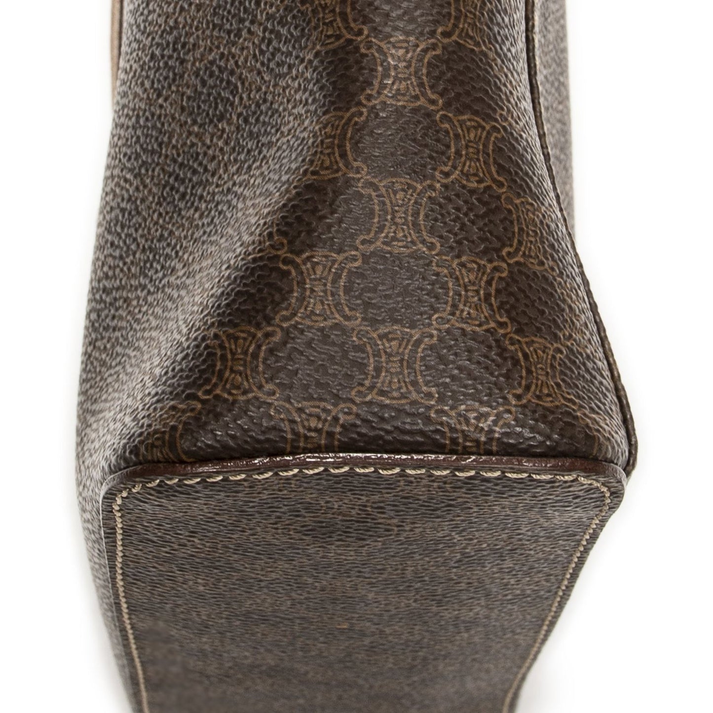 Celine Top Handle Toiletries Pouch Brown Macadam Canvas — view 8