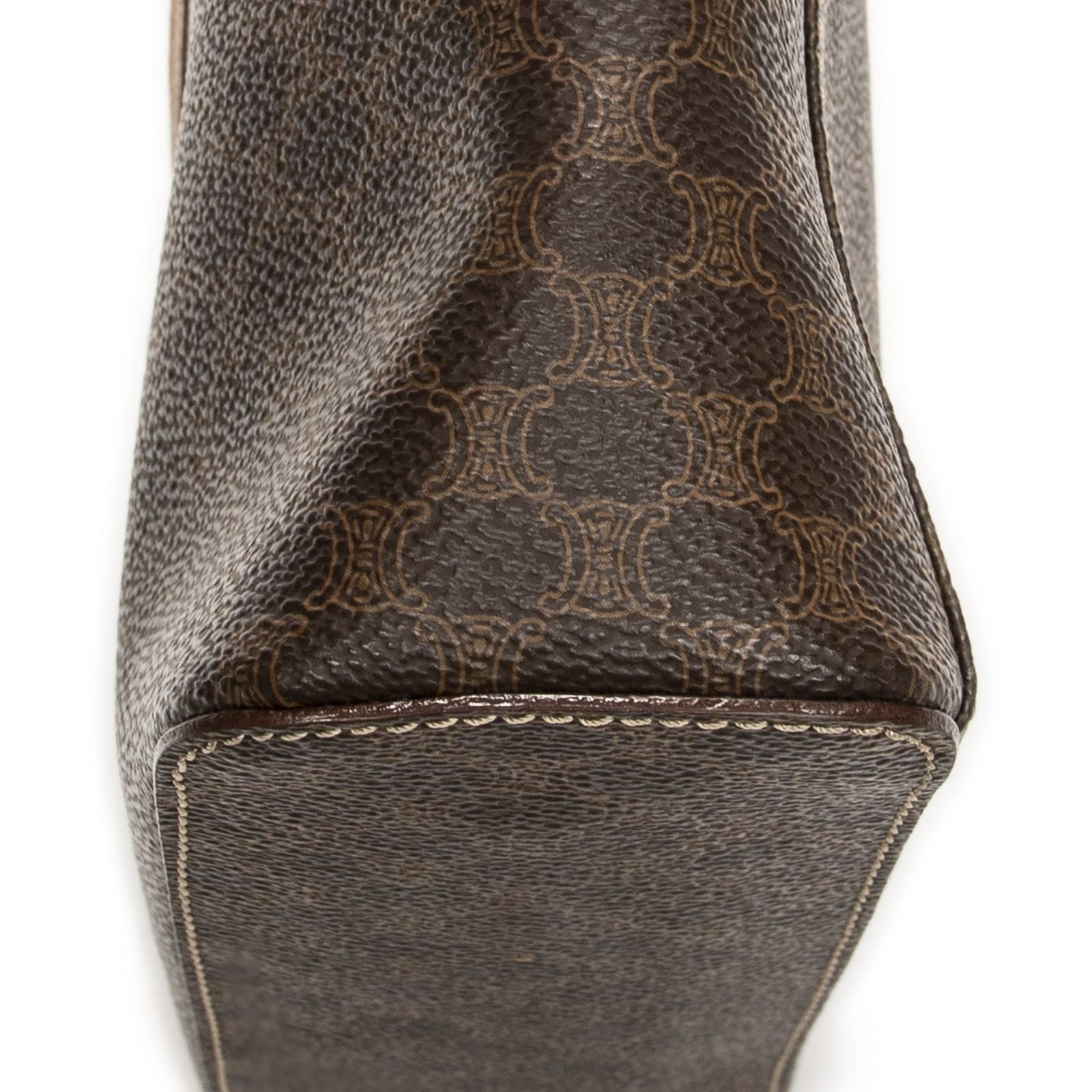Celine Top Handle Toiletries Pouch Brown Macadam Canvas — view 8