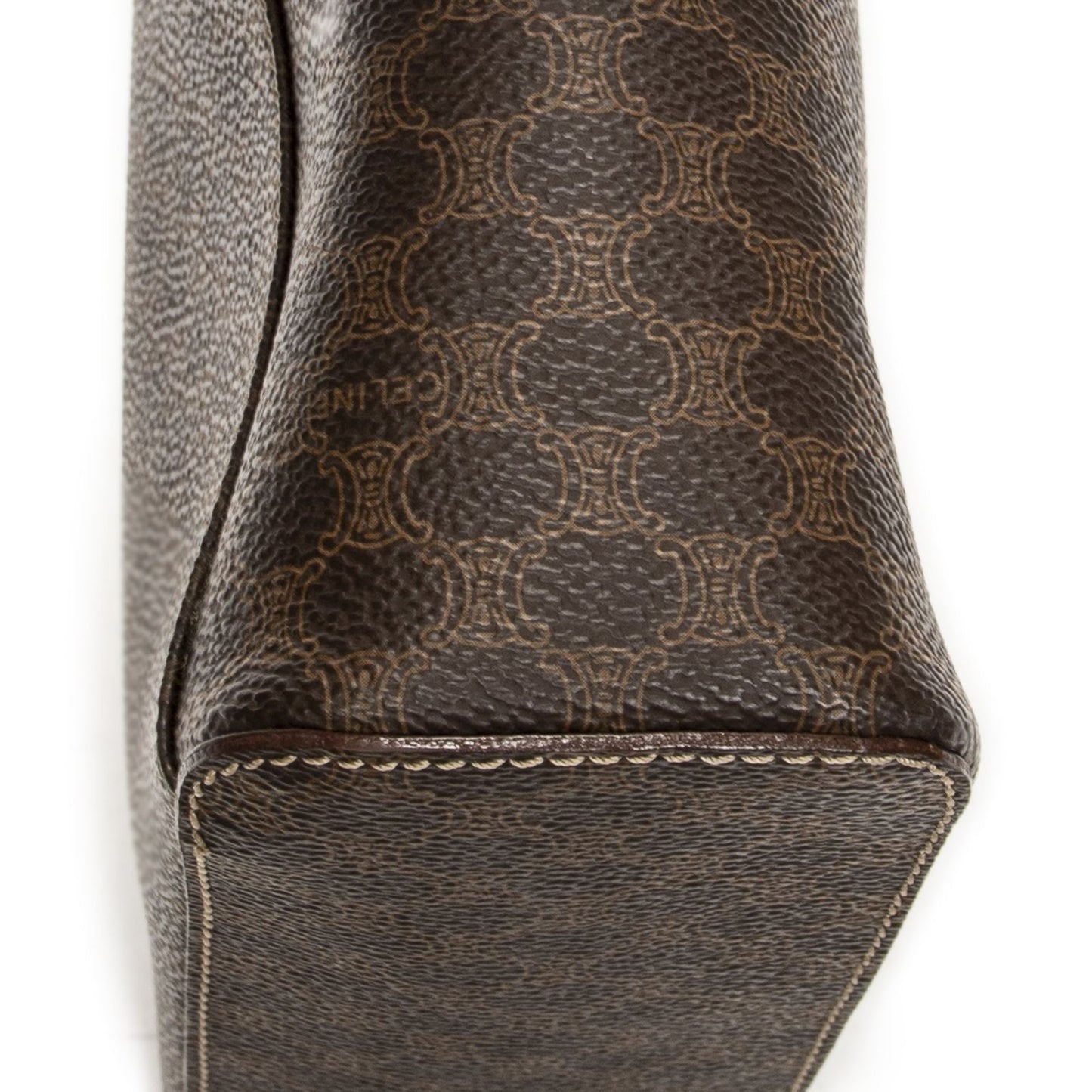Celine Top Handle Toiletries Pouch Brown Macadam Canvas — view 7