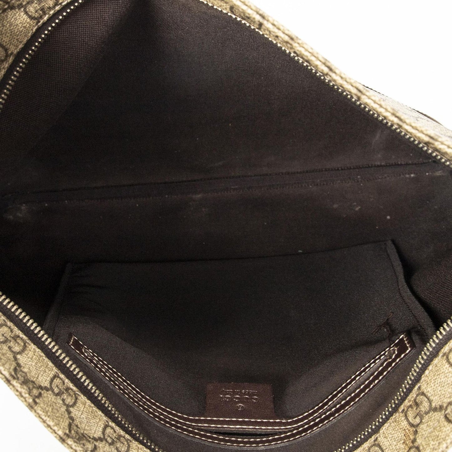 Gucci Large Square Zip Messenger Brown Beige Supreme Canvas — view 9