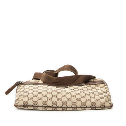 Gucci Front Pocket Flap Crossbody Brown Beige GG Canvas — view 6