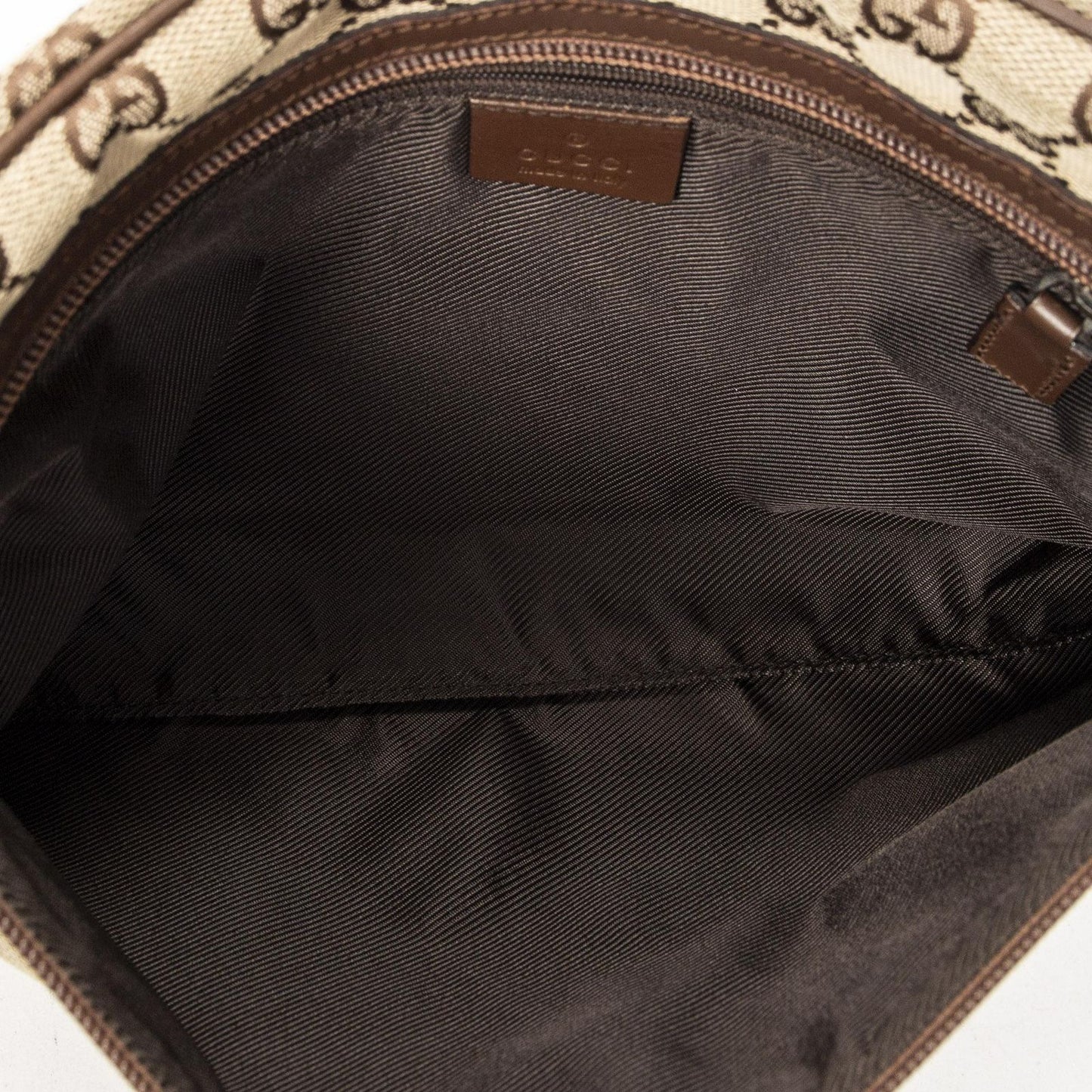 Gucci Front Pocket Flap Crossbody Brown Beige GG Canvas — view 9