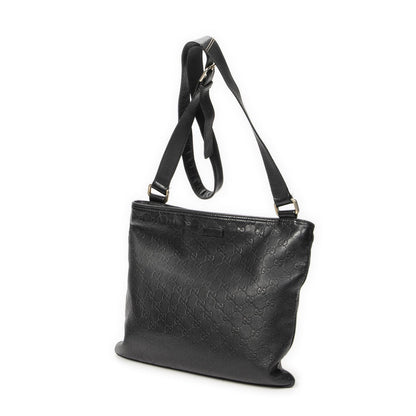 Gucci Large Square Zip Messenger Black Guccissima — view 2