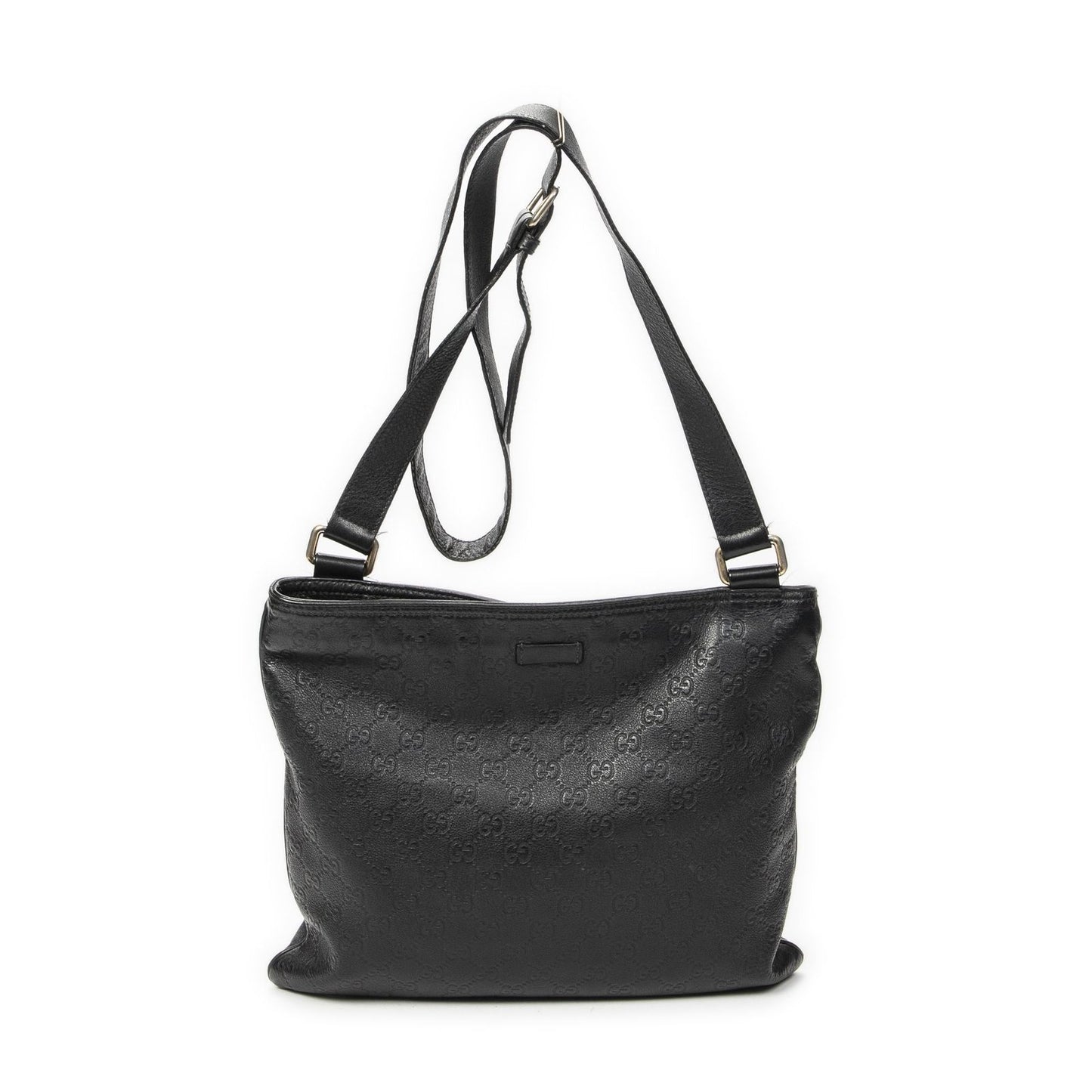 Gucci Large Square Zip Messenger Black Guccissima