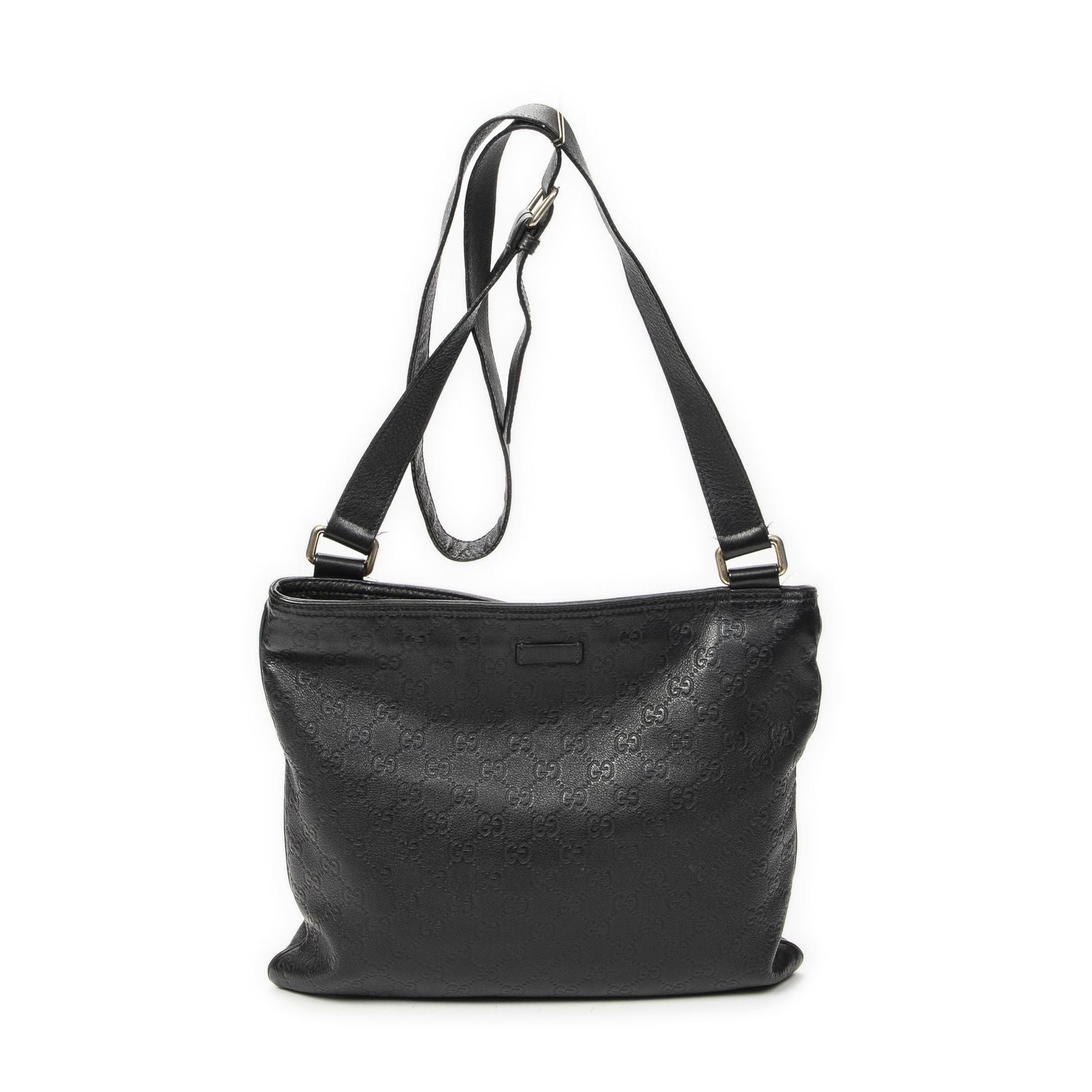 Gucci Large Square Zip Messenger Black Guccissima