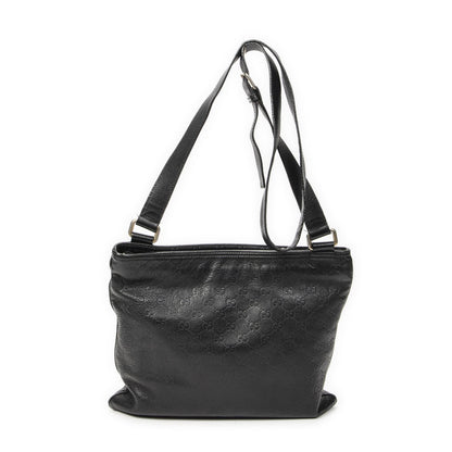 Gucci Large Square Zip Messenger Black Guccissima — view 5