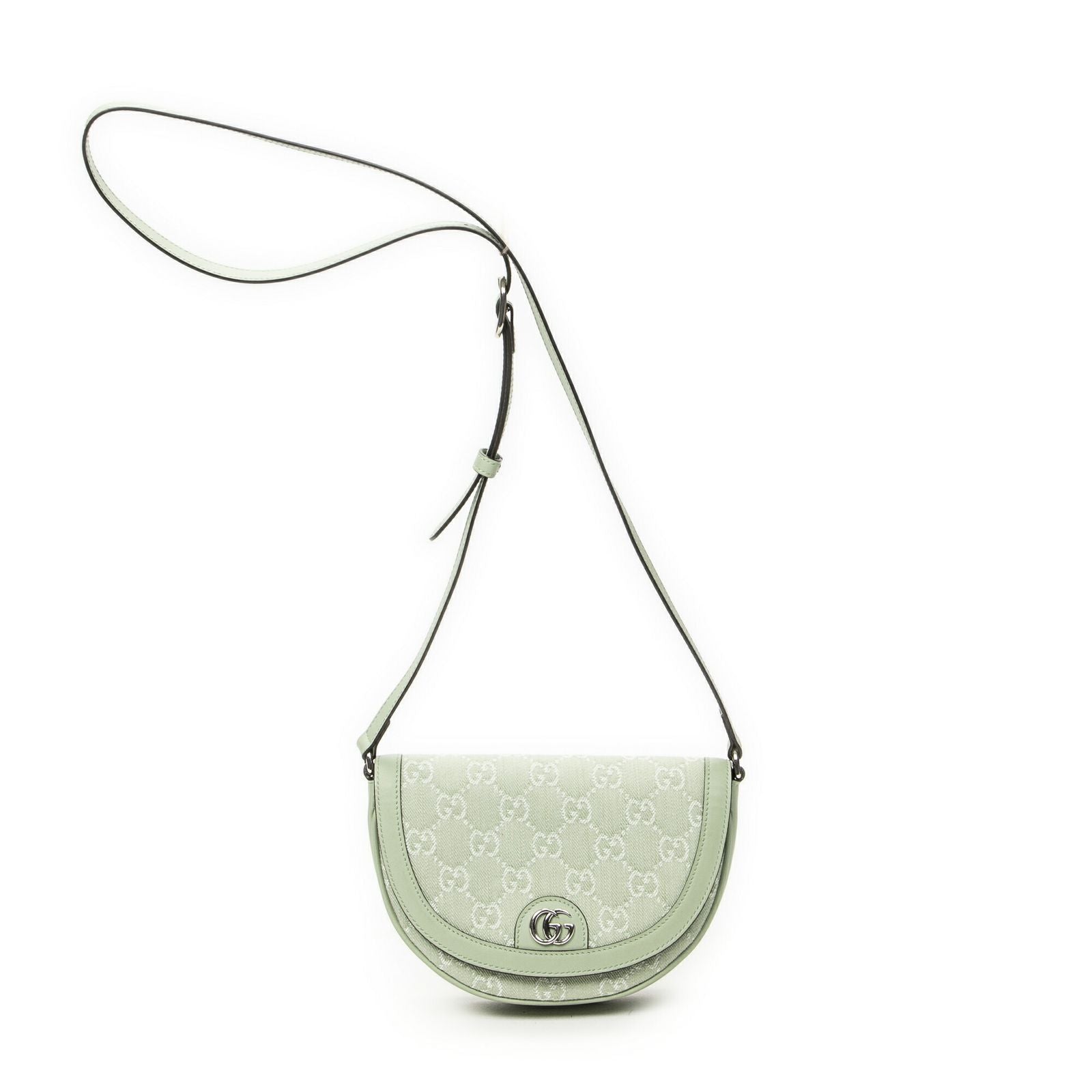 Gucci Mini Ophidia Flap Light Green GG Denim Canvas