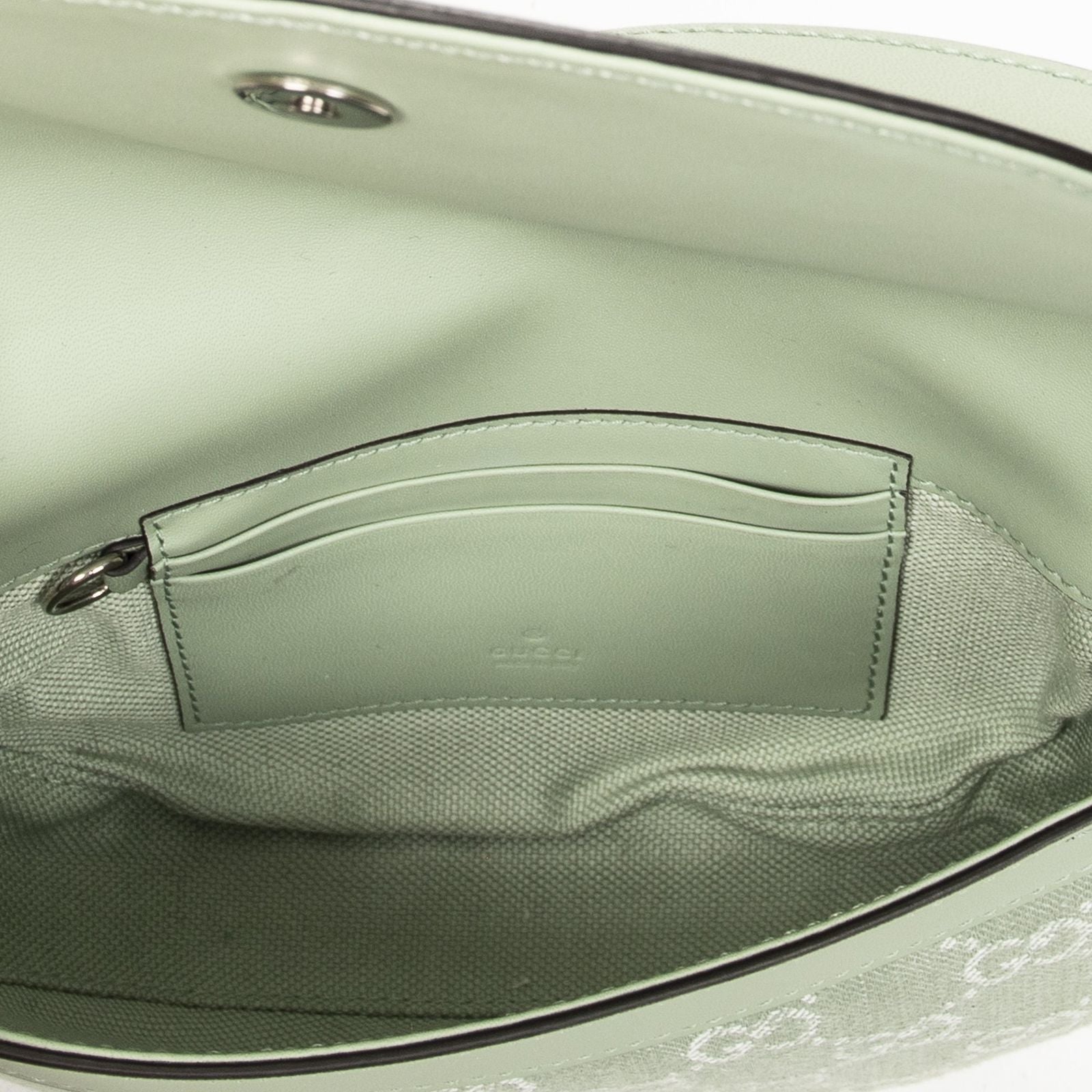 Gucci Mini Ophidia Flap Light Green GG Denim Canvas — view 9