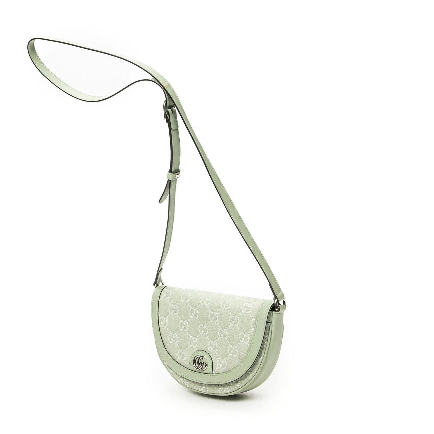 Gucci Mini Ophidia Flap Light Green GG Denim Canvas — view 2