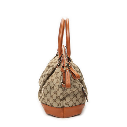 Gucci Sukey Top Handle Orange Beige GG Canvas — view 4