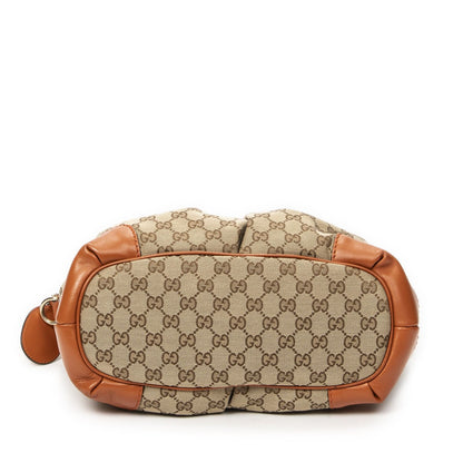 Gucci Sukey Top Handle Orange Beige GG Canvas — view 6