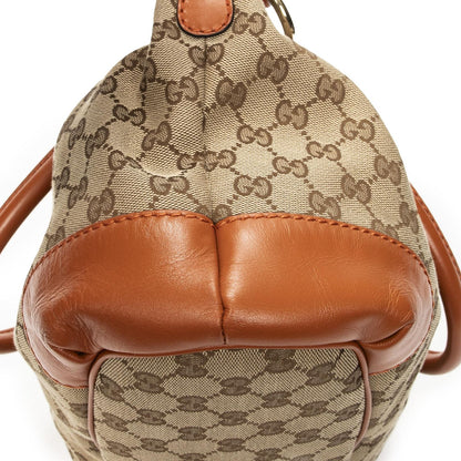 Gucci Sukey Top Handle Orange Beige GG Canvas — view 7