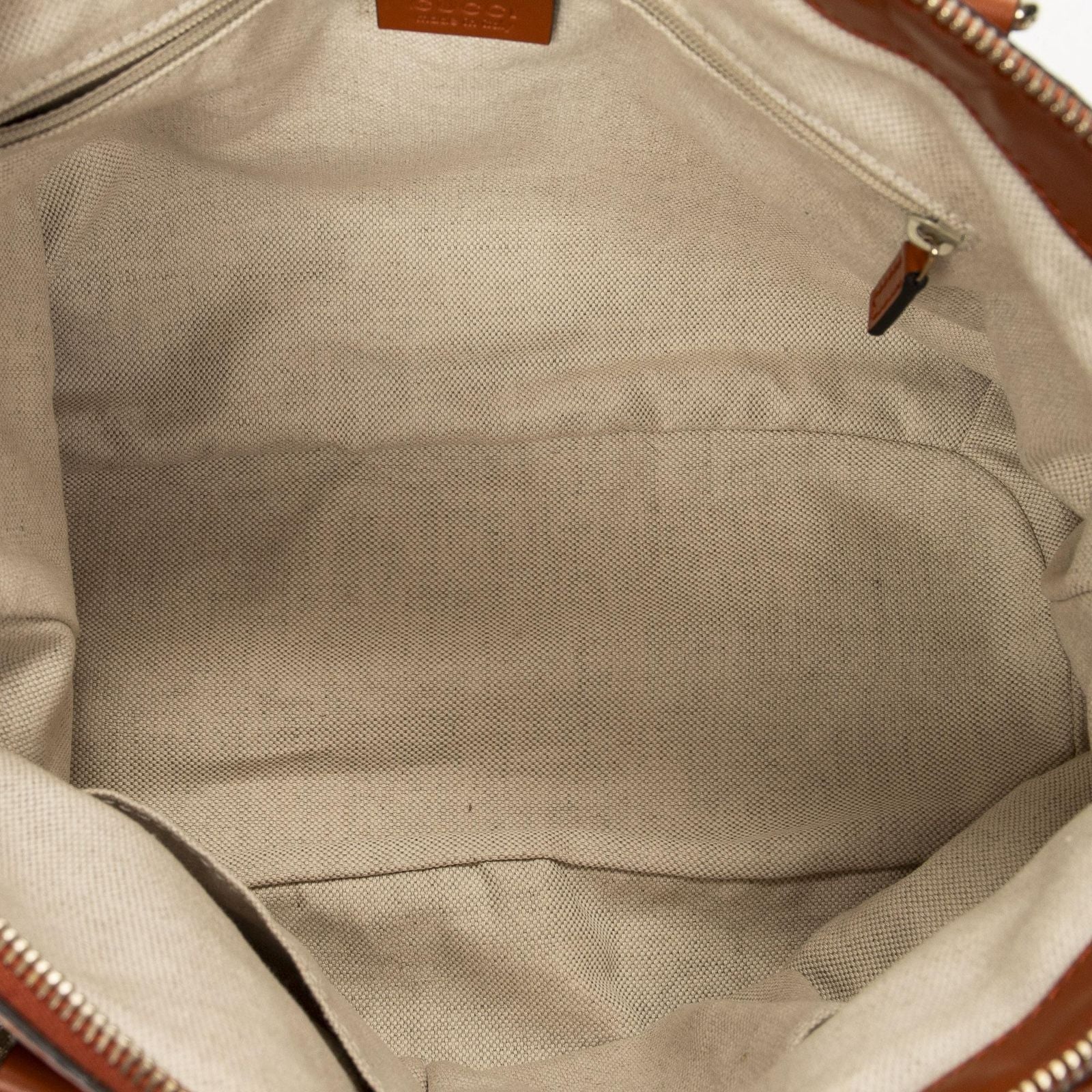 Gucci Sukey Top Handle Orange Beige GG Canvas — view 9