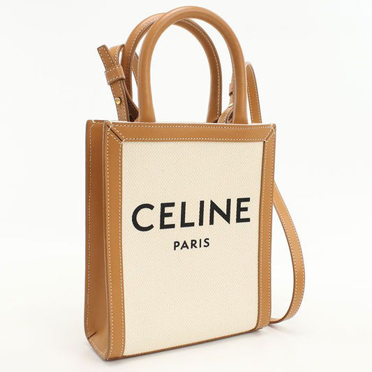 Celine Mini Vertical Cover Handbag Canvas Calf
