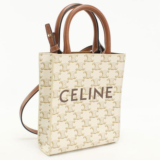 Celine Mini Vertical Cover Triomphe Canvas Handbag