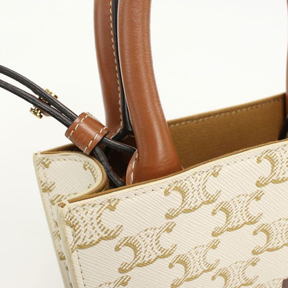 Celine Mini Vertical Cover Triomphe Canvas Handbag — view 6