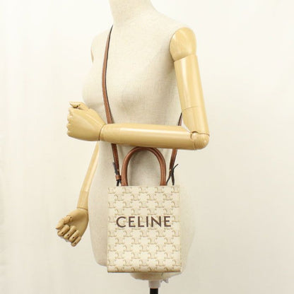 Celine Mini Vertical Cover Triomphe Canvas Handbag — view 7