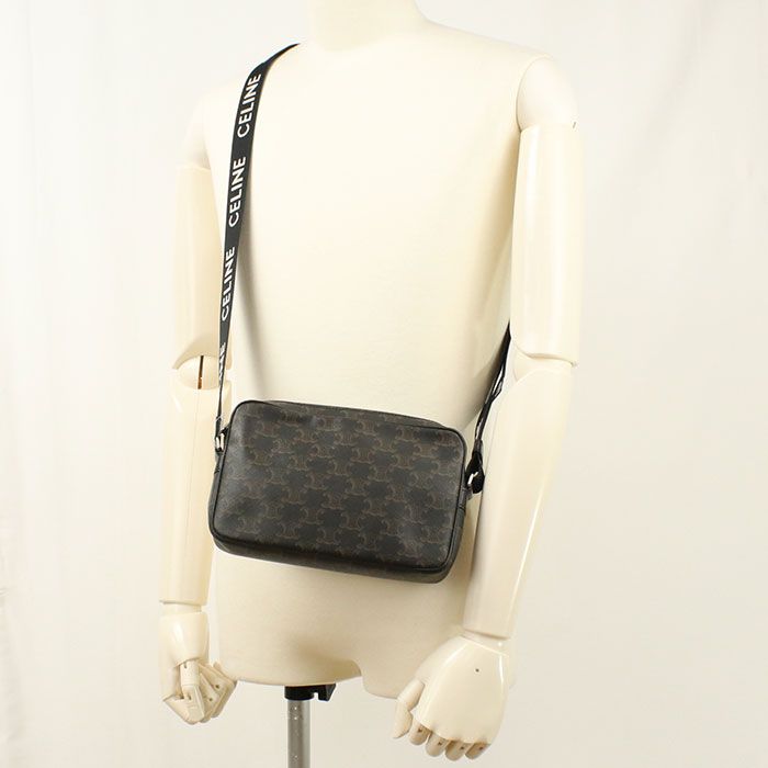 Celine Triomphe Canvas Crossbody Shoulder Bag — view 7