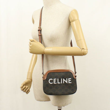 Celine Camera Bag Triomphe Canvas Crossbody Calf — view 8