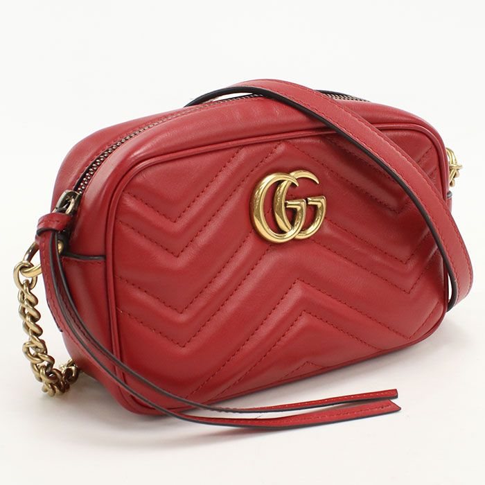 Gucci Mini Camera Bag GG Marmont Crossbody Quilted Leather