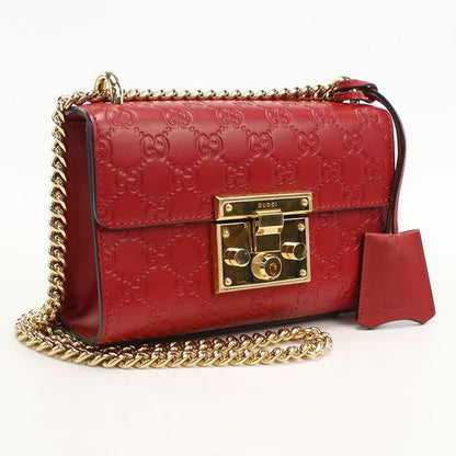 Gucci Chain Shoulder Bag Guccissima Leather