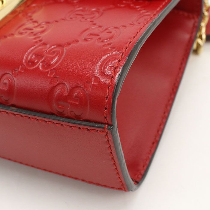 Gucci Chain Shoulder Bag Guccissima Leather — view 6