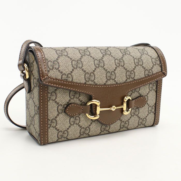 Gucci Mini Bag Horsebit Crossbody GG Supreme Leather