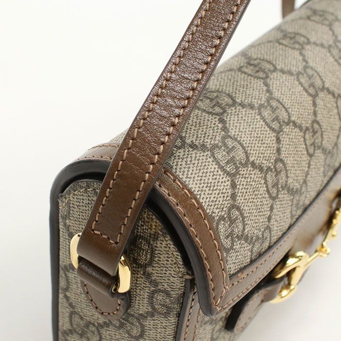 Gucci Mini Bag Horsebit Crossbody GG Supreme Leather — view 6