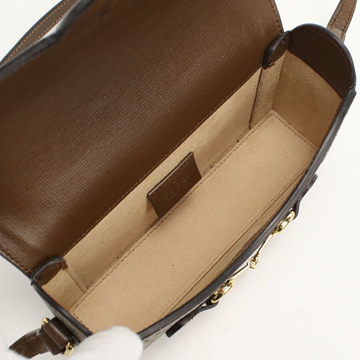 Gucci Mini Bag Horsebit Crossbody GG Supreme Leather — view 3