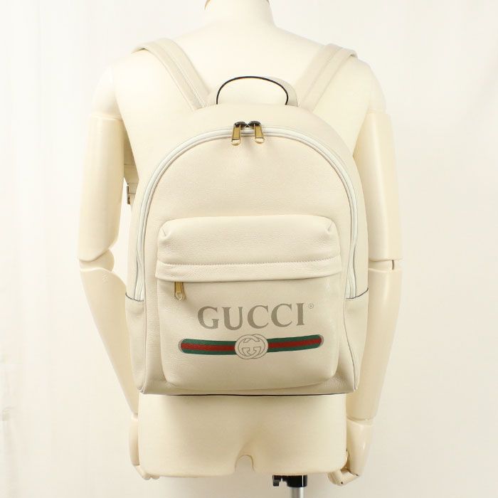 Gucci Backpack Logo Print Leather — view 7