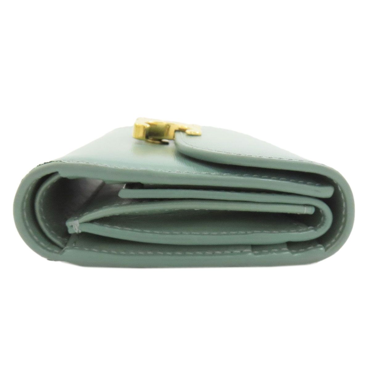 Celine Triomphe Flap Trifold Bifold Wallet Leather — view 3