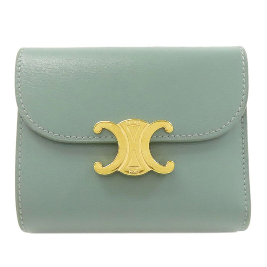 Celine Triomphe Flap Trifold Bifold Wallet Leather