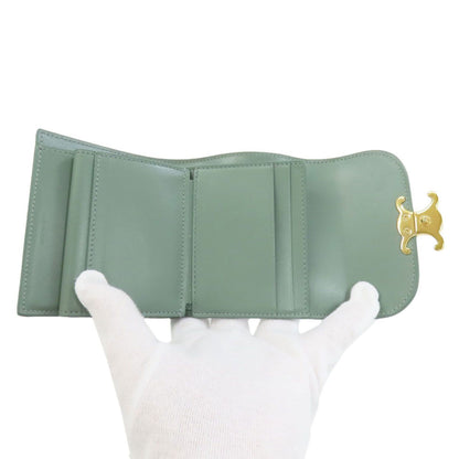 Celine Triomphe Flap Trifold Bifold Wallet Leather — view 4