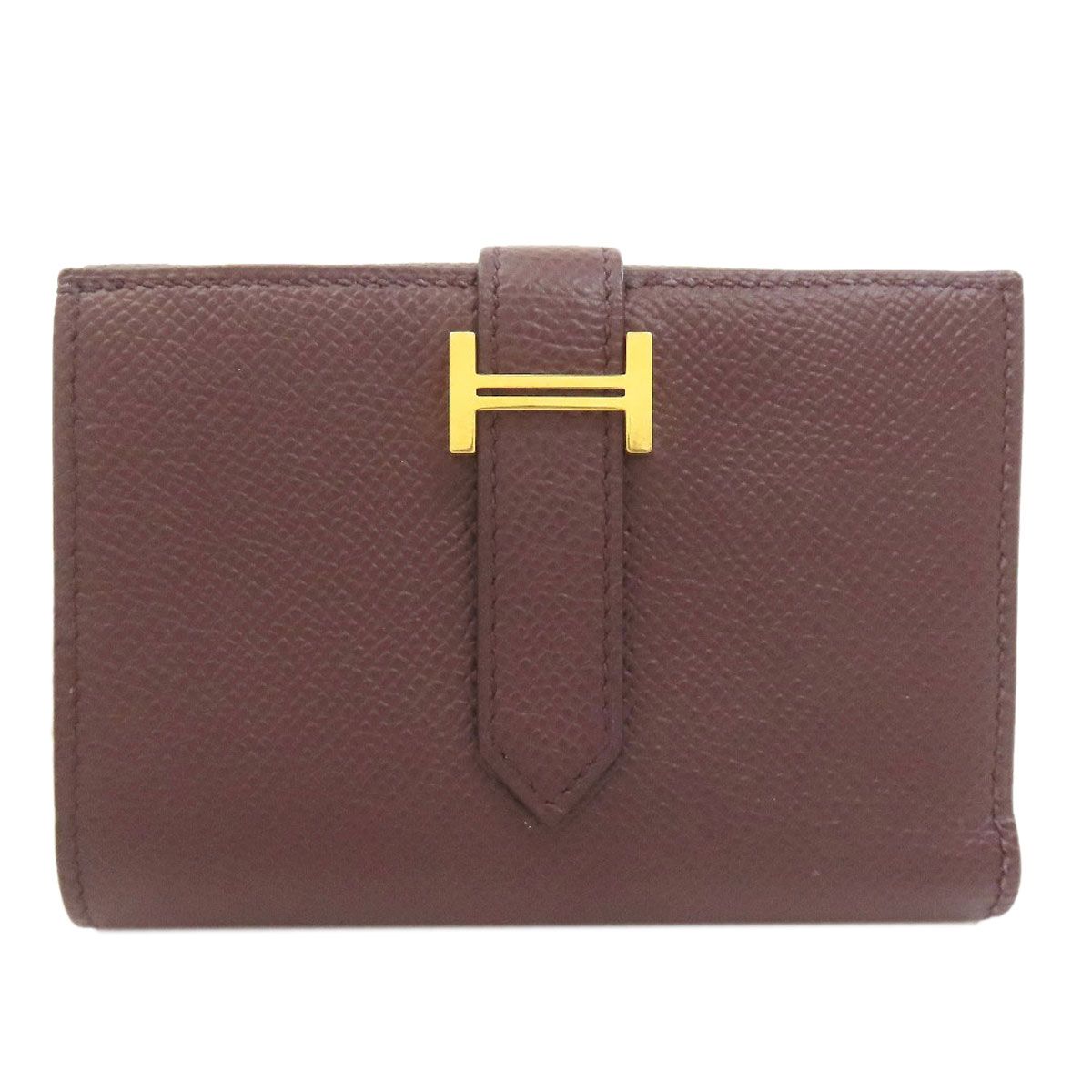 Hermes Bearn Combination Gold Bifold Wallet Epsom