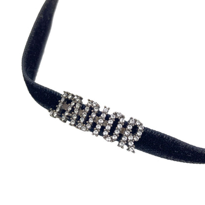 Dior Choker Velour Necklace — view 2