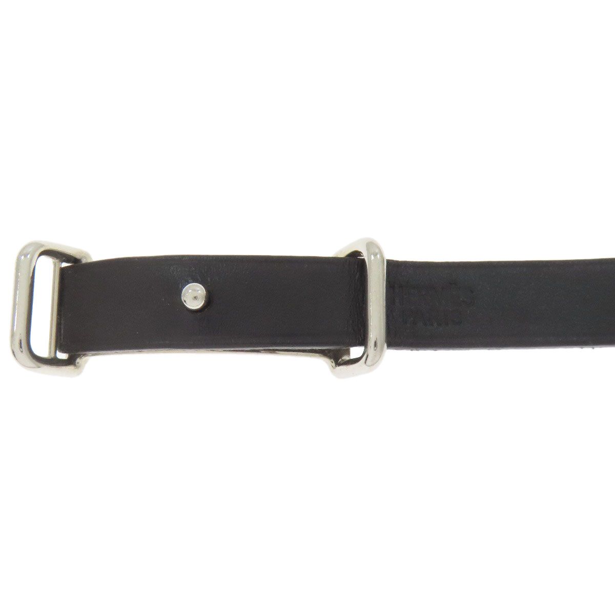 Hermes Hapi 2 Silver Bracelet Leather — view 3