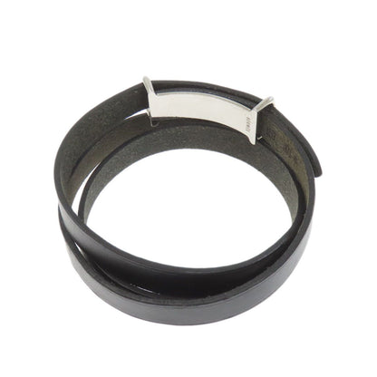 Hermes Hapi 2 Silver Bracelet Leather — view 2
