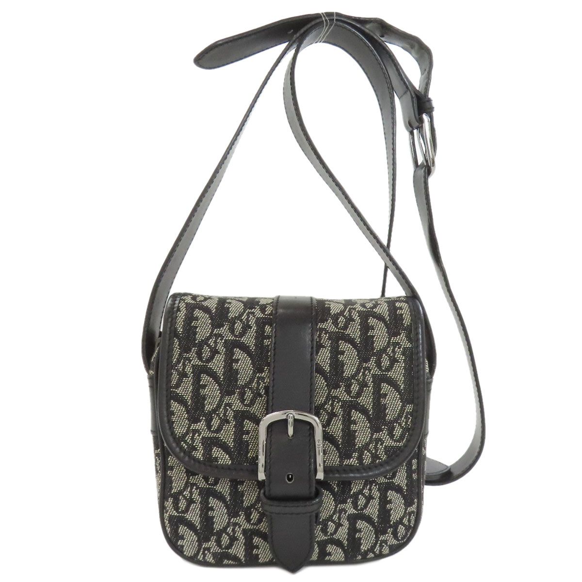 Dior Trotter Pattern Shoulder Bag Canvas
