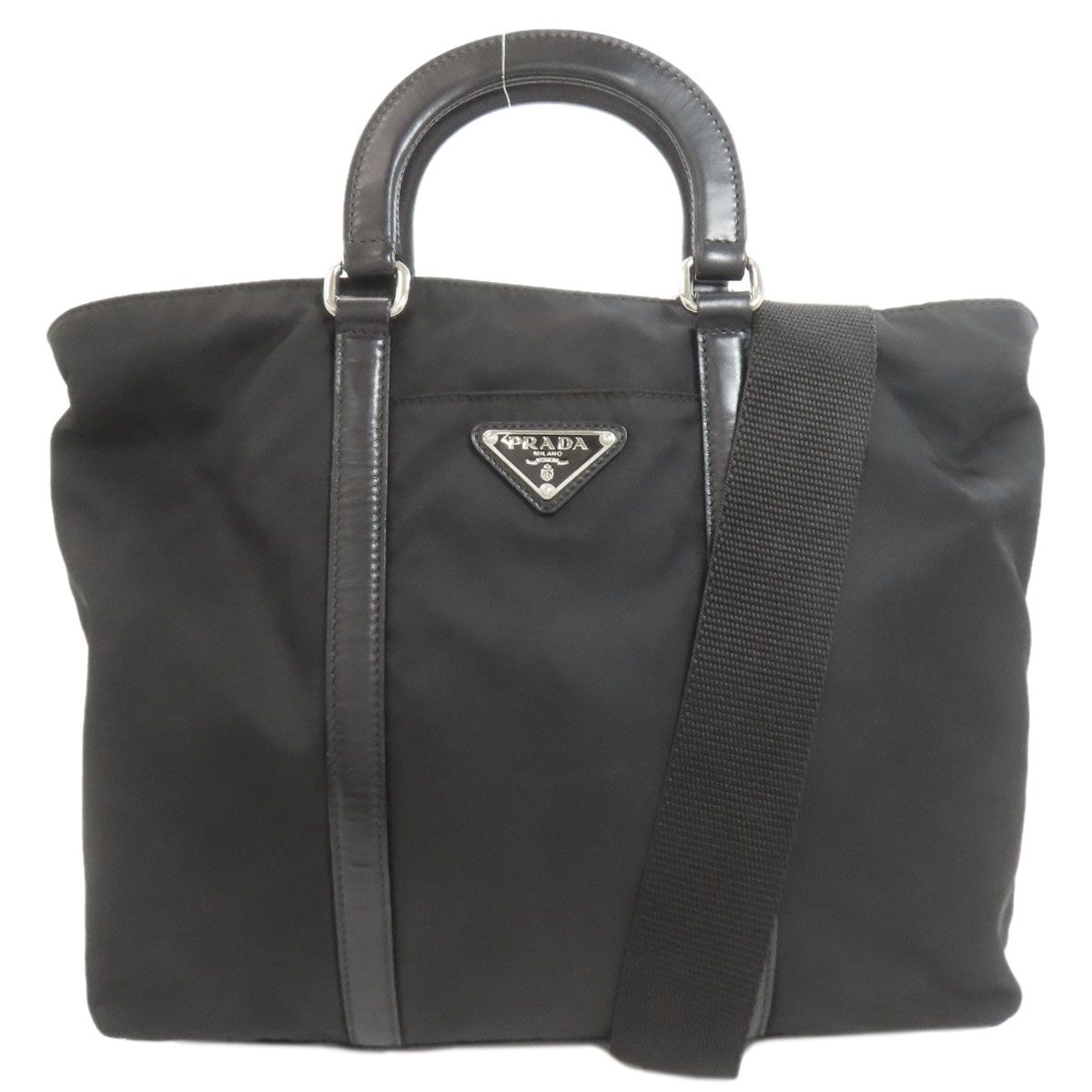 Prada 2-Way Logo Handbag Nylon