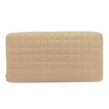 Celine Zip Around Quilted Wallet Leather