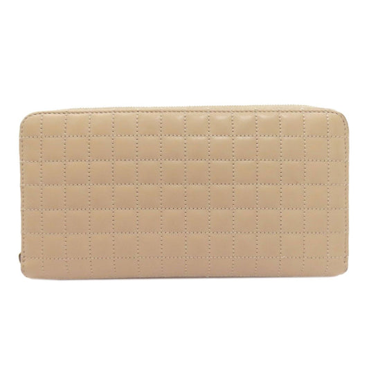 Celine Zip Around Quilted Wallet Leather