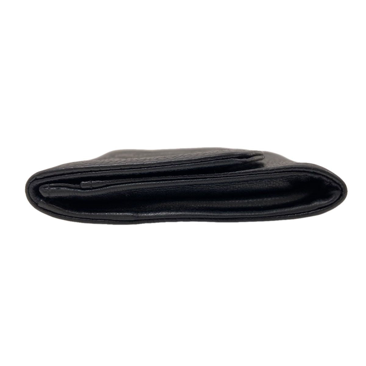 Chanel CC Logo Stitch Gold Coin Case Gray Calfskin — view 3