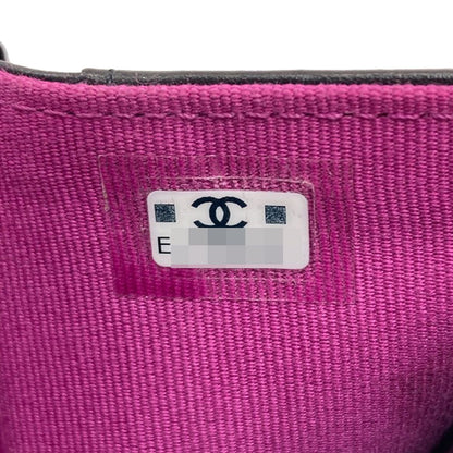 Chanel CC Logo Quilted Gold Bifold Wallet Gray Calfskin — view 8