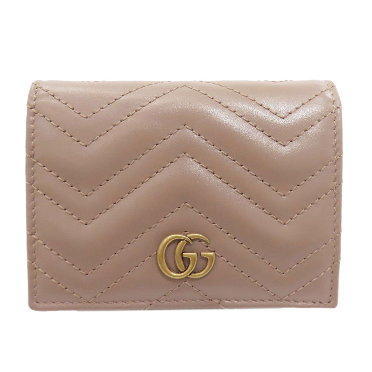 Gucci GG Marmont Double Bifold Wallet Leather