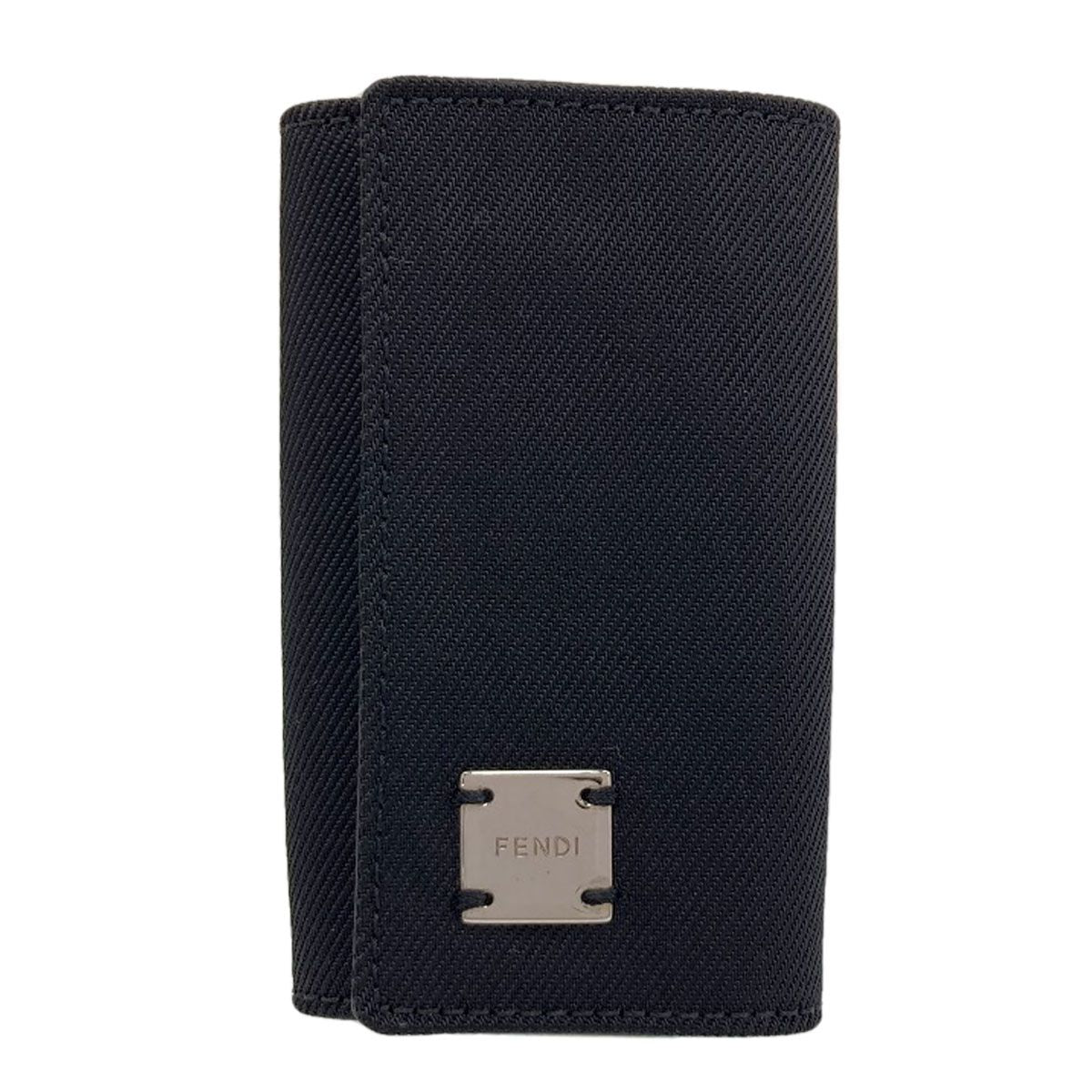 Fendi Logo Key Case Canvas Key Holder