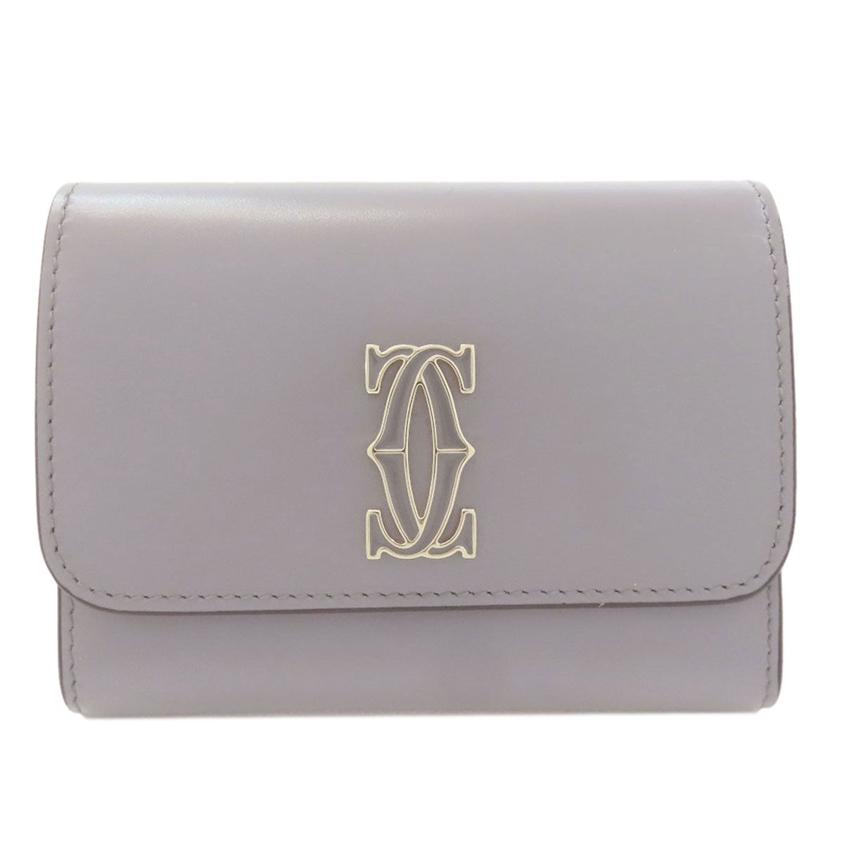 Cartier Double C de Cartier Compact Wallet Bifold Leather