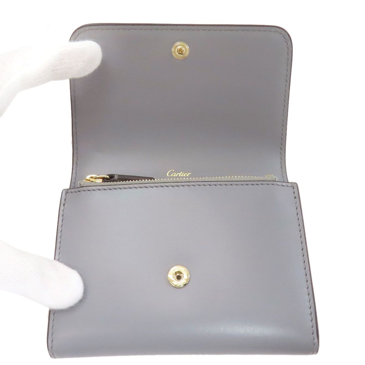 Cartier Double C de Cartier Compact Wallet Bifold Leather — view 4