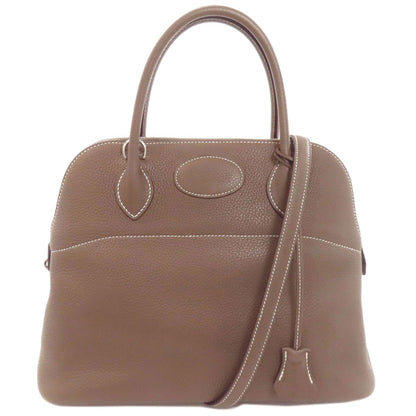 Hermes Bolide 31 Etoupe Silver Handbag Taurillon