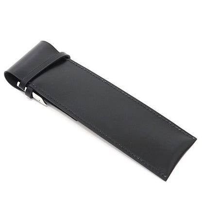 Hermes Leather Pen Case Black Calf Fountain Pen NIB Pen Wrap Belt Stationery — view 2