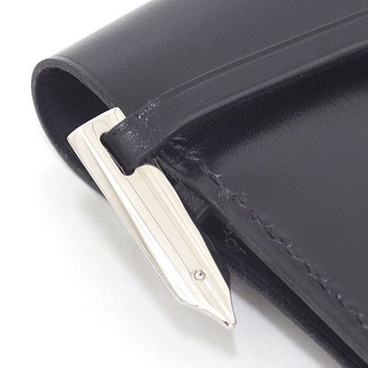 Hermes Leather Pen Case Black Calf Fountain Pen NIB Pen Wrap Belt Stationery — view 4